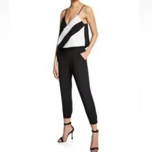 Parker Frida Color Block Adjustable Strap Sleeveless V neck Jogger Jumpsuit Sz 6